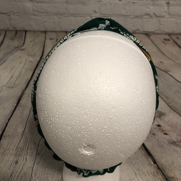 Knotted Boho Headband Green White Mixed Pattern - Picture 4 of 8